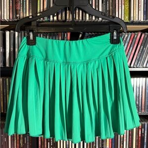 No Comment Green Pleated Women's Skort